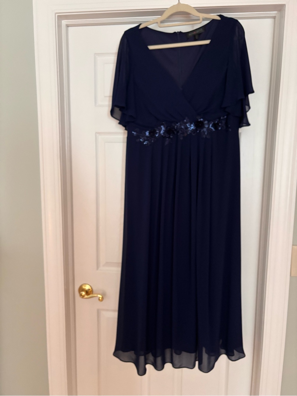 Ever-Pretty ever DAHLIA | Short Sleeves V-Neck Tea Length Wedding Guest Dress